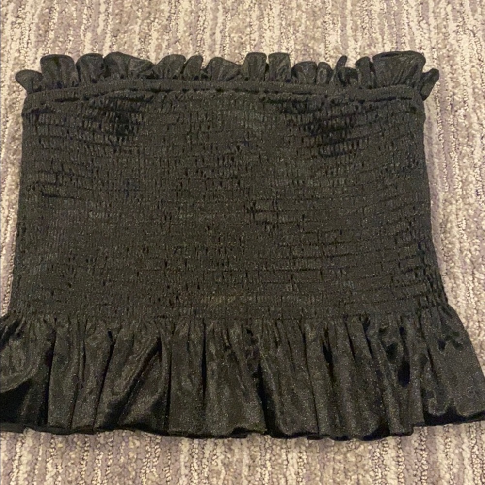Velvet black tube top